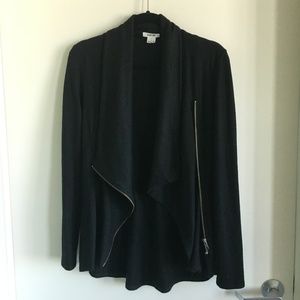 Helmut Lang Black Zip Up Sweater